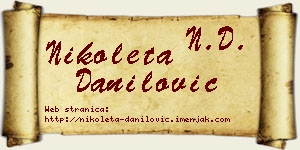 Nikoleta Danilović vizit kartica